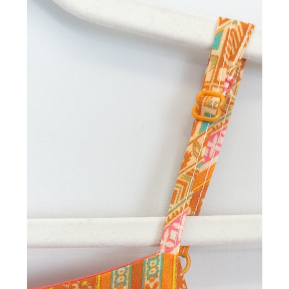 Flying Tomato Mini Strap Dress Tiered Pink Orange Lined Women L Beachy Resort - Picture 14 of 16
